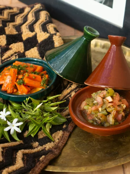 légumes et pois chiches semoule aux épices