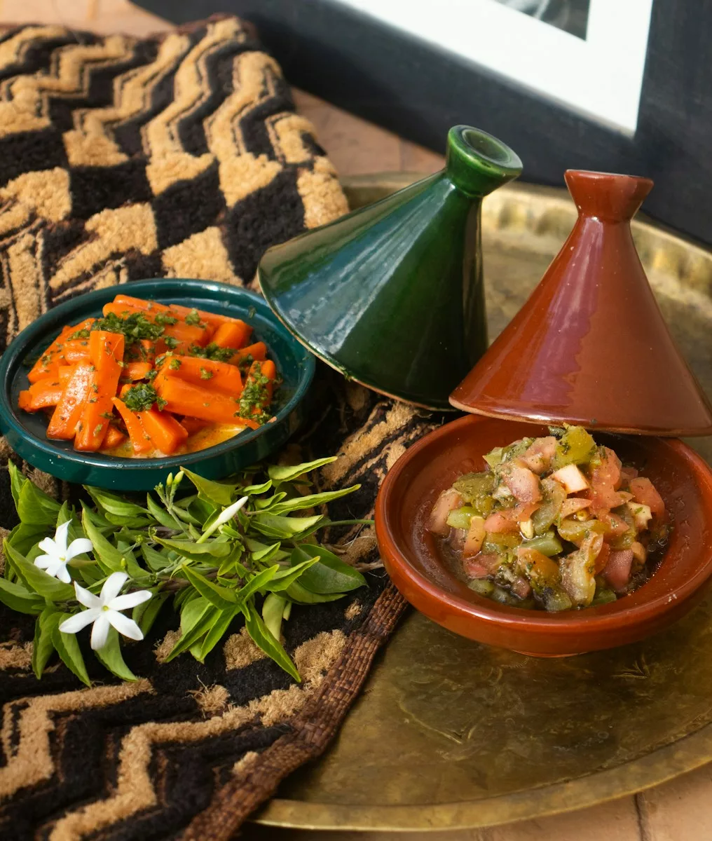 Légumes & pois chiches, semoule aux épices