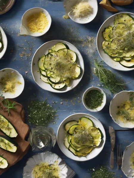 courgettes marinées au thym