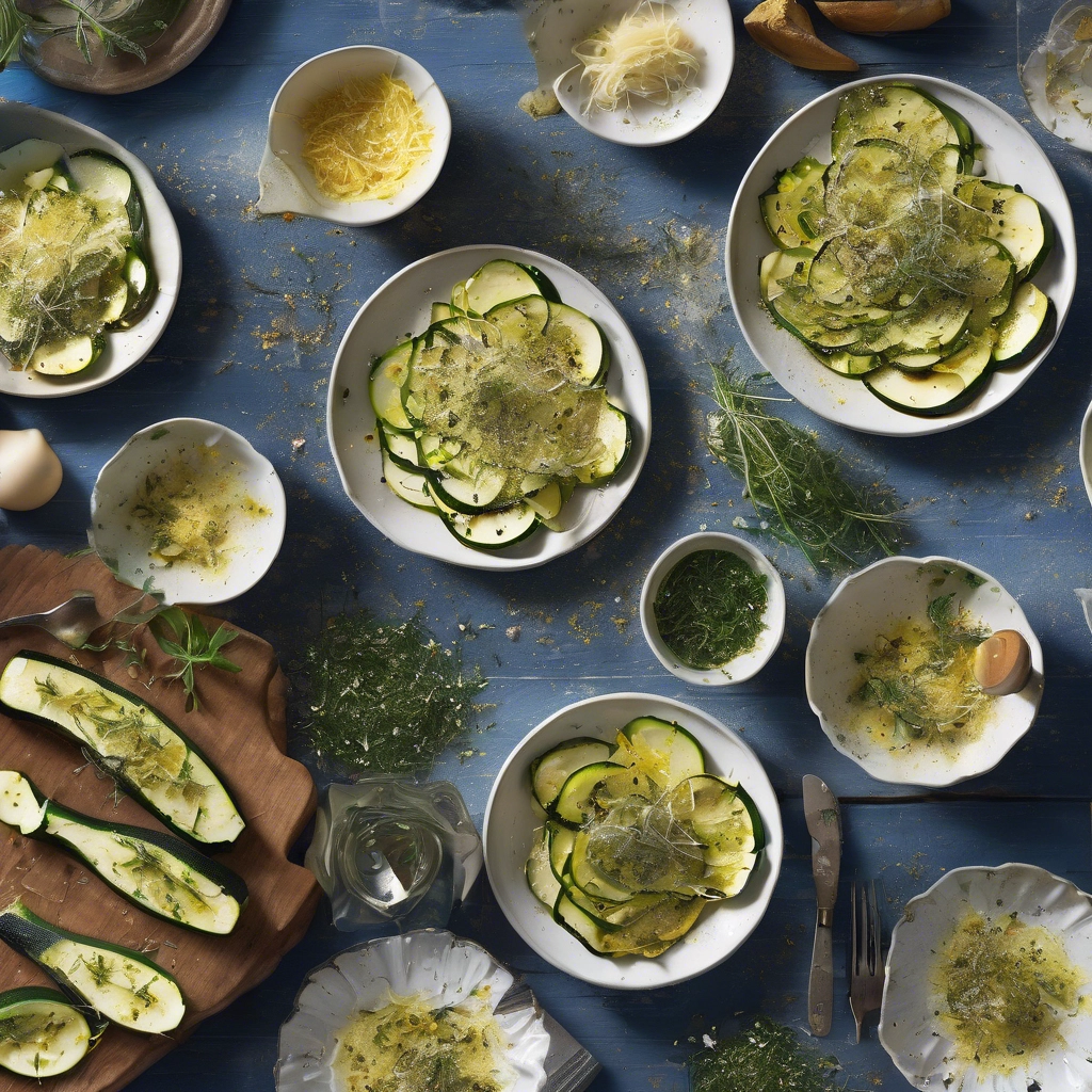 courgettes marinées au thym